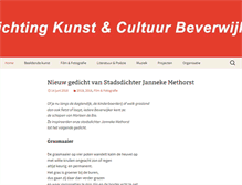 Tablet Screenshot of kunstencultuurbeverwijk.nl